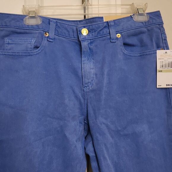 Michael Kors Izzy Cropped Skinny Jeans In "Oxford Blue" Size 8 NWT - Picture 2 of 9